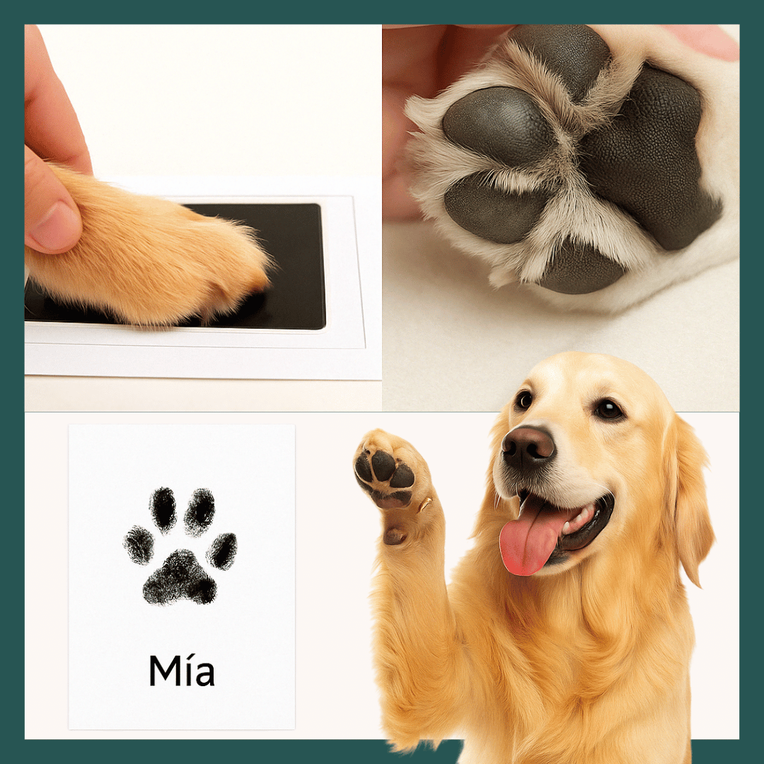 crear un recuerdo para toda la vida de tu mascota plasmando su huella en una lámina para guardarla para siempre con el kit huella eterna de tu reino animal